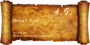 Antal Iza névjegykártya