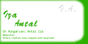 iza antal business card